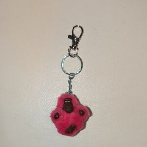 Kipling Vibrant Pink Gorilla Keychain